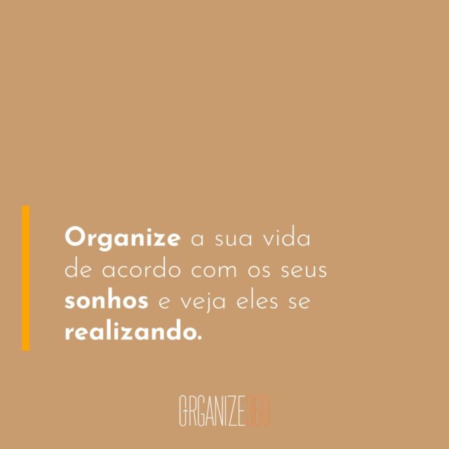 A organização é um sonho que pode ser a sua realidade

#estilodevida #vidaleve #pazinterior #paz #organize360 #personalorganizer